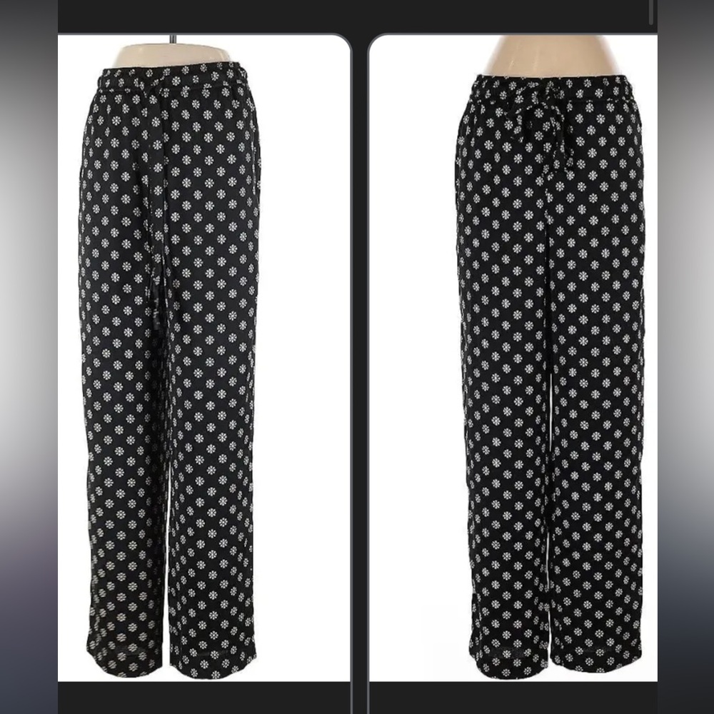 ZARA WISE LEG HIGH RISE PRINTED TROUSERS